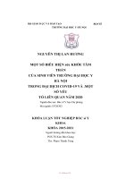 Một số biểu hiện sức khỏe tâm thần của sinh viên Trường Đại học Y Hà Nội trọng đại dịch covid-19 và một số yếu tố liên quan năm 2020