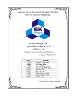 BÁO cáo bài tập lớn QUẢN lí sản XUẤT CHO kĩ sư 