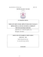 Nhận xét một số đặc điểm tế bào máu ngoại vi bệnh nhân lơxêmi cấp dòng lympho ở trẻ em giai đoạn 2020 2021 