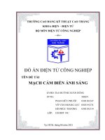 ĐỀ tài MẠCH cảm BIẾN ÁNH SÁNG 