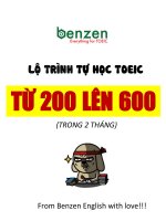 Lộ trình học toeic từ 200 lên 600 