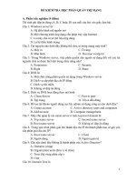 Đề Kiểm Tra Quản Trị Mạng