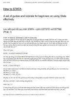 Lưu kết quả hồi quy trên STATA – lệnh ESTSTO và ESTTAB (phần 1) – how to STATA 