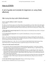 Hiện tượng đa cộng tuyến (multicollinearity) – how to STATA