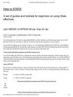 Lệnh MERGE và APPEND để sáp nhập dữ liệu – how to STATA