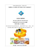 Giáo trình mô đun Kế toán thanh toán (Nghề Kế toán doanh nghiệp - Trình độ cao đẳng) – CĐ Kỹ thuật Công nghệ BR–VT