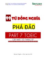 99 đáp án PHÁ đảo PART 7 TOEIC   benzen english  