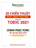 Tuyệt chiêu TOEIC cực đỉnh 2021  