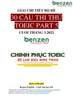 Ebook giải 30 câu PART 5 thi thử THÁNG 3   DT FULL 