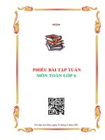Phiếu bài tập tuần môn Toán lớp 6