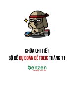 chữa chi tiết 200 câu tháng 11 