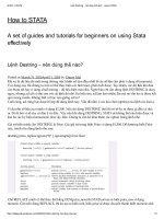 Lệnh destring – nên dùng thế nào  – how to STATA 