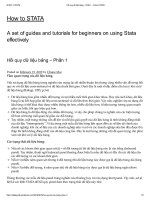 Hồi quy dữ liệu bảng how to STATA