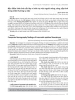 Đặc điểm hình ảnh cắt lớp vi tính tụ máu ngoài màng cứng cấp tính trong chấn thương sọ não