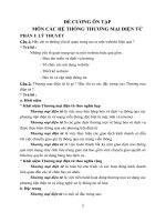 ĐỀ CƯƠNG ÔN TẬP MÔN CÁC HỆ THỐNG THƯƠNG MẠI ĐIỆN TỬ