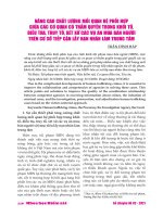 Nâng cao chất lượng mối quan hệ phối hợp giữa các cơ quan có thẩm quyền trong khởi tố, điều tra, truy tố, xét xử các vụ án mua bán người trên cơ sở tiếp cận lấy nạn nhân làm trung