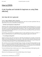 Giới thiệu mô hình logit probit – how to STATA 