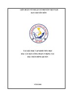 TÀI LIỆU HỌC TẬP KHỐI TIỂU HỌC BÀI: CĂN BẢN CÔNG PHÁP 27 ĐỘNG TÁC BÀI: THẦN ĐỒNG QUYỀN