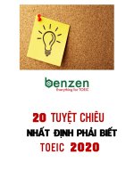 TUYỆT CHIÊU TOEIC năm 2020 