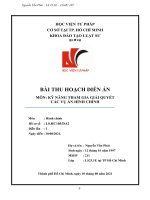 BÀI THU HOẠCH DIỄN án kỹ NĂNG THAM GIA GIẢI QUYẾT các vụ án HÌNH CHÍNH 