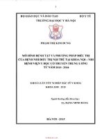 Mô hình bênh tật và phương pháp điều trị của bệnh nhi điều trị nội trú tại khoa nội - nhi BV Y học cổ truyền TW từ năm 2010-2014