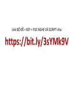 BỘ đề TOEIC THÁNG 4 cực sát 