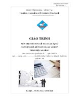 Giáo trình mô đun Kế toán xây dựng (Nghề Kế toán doanh nghiệp - Trình độ cao đẳng) – CĐ Kỹ thuật Công nghệ BR–VT