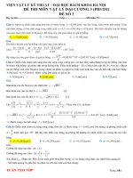 Tổng hợp đề trắc nghiệm vật lí đại cương 3 HUST PH1131