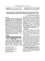 Đánh giá kết quả sớm phẫu thuật ung thư đại tràng phải tại Bệnh viện Đa khoa tỉnh Nam Định giai đoạn 2018 – 2020