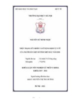 Thực trạng sức khỏe và sử dụng dịch vụ y tế của người dân một số tỉnh miền bắc năm 2020 