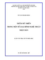 Thẩm mỹ thiền trong một số loại hình nghệ thuật nhật bản     