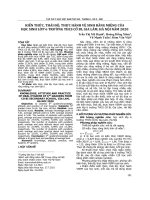 Kiến thức, thái độ, thực hành vệ sinh răng miệng của học sinh lớp 6 trường THCS Cổ Bi, Gia Lâm, Hà Nội năm 2020