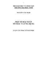 Một số bài toán tô màu và ứng dụng    