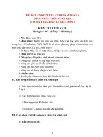 Đề kiểm tra cuối năm (kì 2) toán 6, sách chân trời sáng tạo, có ma trận, đáp án chi tiết