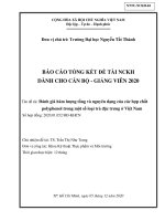 Đánh giá hàm lượng tổng và nguyên dạng của các hợp chất polyphenol trong một số loại trà đặc trưng ở việt nam 
