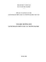 TÀI LIỆU HƯỚNG DẪN LẬP KẾ HOẠCH CHIẾN LƯỢC CÁC TRƯỜNG ĐẠI HỌC