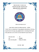 Trên cơ sở nhận thức về công nghiệp hóa, hiện đại hóa ở Việt Nam trong bối cảnh Cách mạng công nghiệp lần thứ 4 và hội nhập kinh tế quốc tế, hãy phân tích vai trò có thể có của bản thân đối với quá trình này