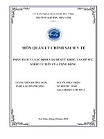 Bài tập Môn Quản lý Chính sách y tế - To Phuoc Vinh - 28.08.21