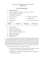 TRƯỜNG ĐẠI HỌC MỞ THÀNH PHỐ HỒ CHÍ MINH KHOA LUẬT ĐỀ CƯƠNG MƠN HỌC