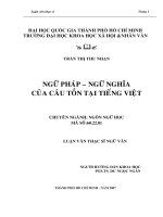 Đặc điểm ngữ pháp   ngữ nghĩa của câu tồn tại tiếng việt     