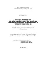 Thiết kế và tổ chức dạy học các chủ đề lịch sử việt nam từ năm 1919 đến nay theo hướng phát triển năng lực học sinh chuyên sử trường THPT thành phố hà nội 