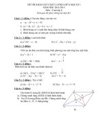 De thi KSCL giua ki I toan 8 co dap an