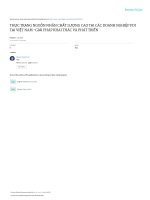 THỰC TRẠNG NGUỒN NHÂN LỰC CHẤT LƯỢNG CAO TẠI CÁC DOANH NGHIỆP FDI TẠI VIỆT NAM -GIẢI PHÁP KHAI THÁC VÀ PHÁT TRIỂN