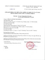 CÔNG TY CỔ PHẦN TRANSIMEX  Báo cáo thường niên năm 2020