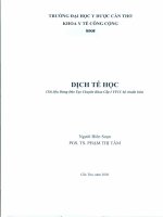 GIÁO TRÌNH DỊCH TỄ HỌC  2020  ĐHYD CẦN THƠ