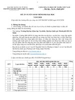 TRƯỜNG ĐẠI HỌC KHOA HỌC TỰ NHIÊN. ĐỀ ÁN TUYỂN SINH TRÌNH ĐỘ ĐẠI HỌC NĂM 2020