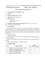 TRƯỜNG ĐH NAM CẦN THƠ. ĐỀ CƯƠNG CHI TIẾT HỌC PHẦN Tên học phần: Xác suất thống kê y học