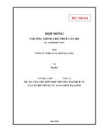  dự án tòa NHÀ hỗn hợp THƯƠNG mại DỊCH vụ và căn hộ CHUNG cư ALACARTE hạ LONG 