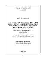 Vận dụng dạy học dự án vào phần điện học vật lý đại cương trường cao đẳng kỹ thuật lý tự trọng thành phố hồ chí minh    