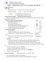 BỘ MƠN VẬT LIỆU XÂY DỰNG Hướng dẫn thí nghiệm vật liệu xây dựng BÀI – TÍNH CHẤT VẬT LÝ CỦA VẬT LIỆU XÂY DỰNG
